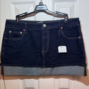 NWT! Retail $64 Altar'd State Dark Wash Denim Skirt